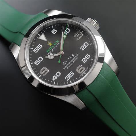 rolex green rubber strap|Rolex rubber strap original.